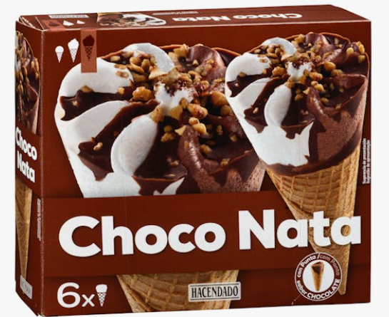Caja de Cono de chocolate y nata